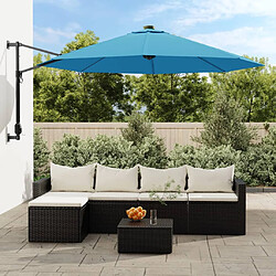 vidaXL Parasol mural bleu marine 290 cm 