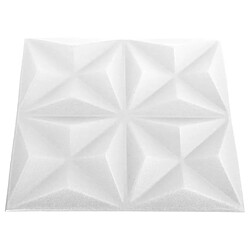 Acheter vidaXL Panneaux muraux 3D 12 pcs 50x50 cm blanc origami 3 m²