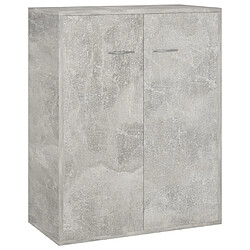 Maison Chic Buffet,Meuble de Rangement,commode pour salon,Cuisine Gris béton 60 x 30 x 75 cm Aggloméré -MN24028