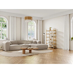 Vente-Unique Grand canapé d'angle droit en tissu chiné beige POGNI de Maison Céphy