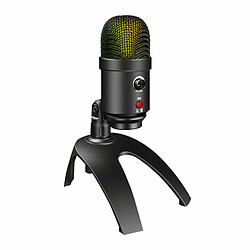 Coloré Dynamique Rvb Éclairage Stéréo Microphone Rotatif Usb Condensateur Ordinateur Gaming Live Vidéo Conférence Mic Jy-U13