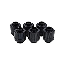 Alphacool Lot de 6 Raccords à compression pour Tube Ø10/13mm - G1/4 Eiszapfen (Noir) Alphacool Lot de 6 Raccords à compression pour Tube Ø10/13mm - G1/4 Eiszapfen (Noir)