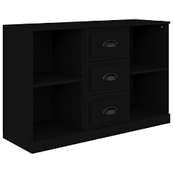 vidaXL Buffet noir 104,5x35,5x67,5 cm bois d'ingénierie