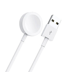 Câble Magnétique Apple Watch Puissance 3W Connecteur USB 1,2m Swissten Blanc