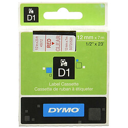 Ruban Laminé pour Etiqueteuses Dymo D1 45012 LabelManager™ Rouge Transparent 12 mm Noir (5 Unités)