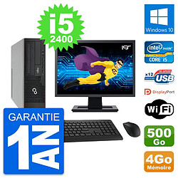 PC Fujitsu E910 DT Ecran 19" Intel i5-2400 RAM 4Go Disque 500Go Windows 10 Wifi · Occasion 