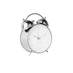 Karlsson Horloge réveil rétro Mr. White - Diam. 11 cm - Argent