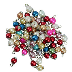 Kit 100pcs Perles Coloré en Verre Perle Plat Daisy Charmes Pendentif Bijoux DIY Article Artisanat pas cher