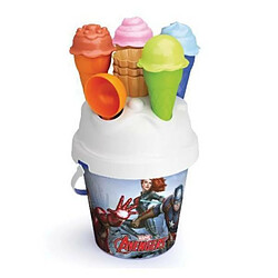 Tradex AVENGERS 18 CM JEU DE SABLE DE PLAGE AVEC MOULES POUR CÔNES DE GLACE Seau Avengers 18 Cm Jeu De Sable De Plage Avec Moules Pour Cônes De Glace