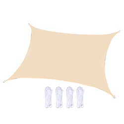 Bloc UV De Voile D'ombrage De Soleil De 2x3m Pour Le Bloc UV De Patio Pour L'installation Extérieure Beige