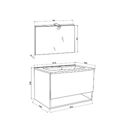 Avis Kiamami Valentina MEUBLE DE SALLE DE BAIN AVEC UN GRAND TIROIR ET COMPARTIMENT OUVERT 80CM EN CHÊNE NATUREL | VENEZIA