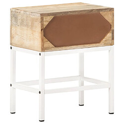 Avis vidaXL Table de chevet 40x30x50 cm Bois de manguier massif