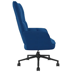 Avis Maison Chic Chaise de relaxation | Fauteuil relax Bleu Velours -GKD27535