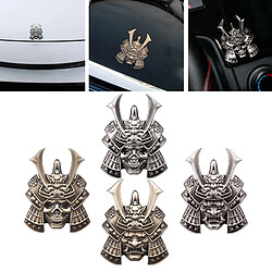 3D Samurai Masque SUV Autocollant De Voiture Tronc Gobelets Badge Decal Bronze Skull