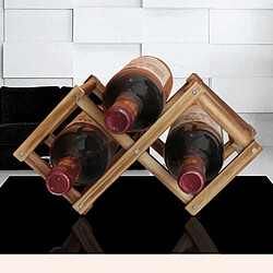 Wewoo Rangement de Cuisine Porte-bouteilles pliable pour bouteilles vin en bois 