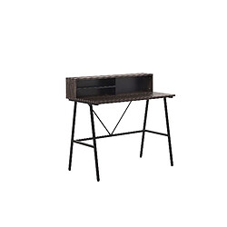 Beliani Bureau effet bois foncé 100 x 53 cm HARISON