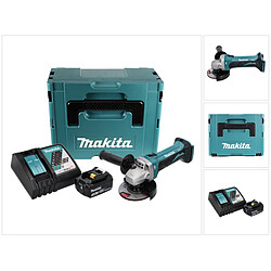 Makita DGA 452 RF1J Meuleuse d'angle sans fil 18 V 115 mm + 1x Batterie 3,0 Ah + Chargeur + Makpac