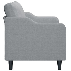 Avis vidaXL Canapé à 2 places Gris clair 140 cm Tissu