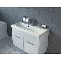 Acheter Auco Meuble de salle de bain Paso 01 80x40cm lavabo Blanc brillant – Armoire de rangement