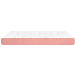 Avis vidaXL Matelas de lit à ressorts ensachés rose 140x210x20 cm velours