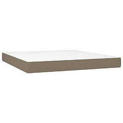 Maison Chic Lit Adulte - Lit simple Lit à sommier tapissier avec matelas moelleux - Meuble de Chambre - Taupe 160x200 cm Tissu -MN51810 pas cher