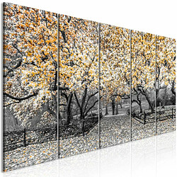 Paris Prix Tableau 5 Panneaux Magnolia Park Narrow Orange 90 x 225 cm 