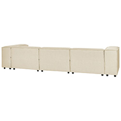 Acheter Beliani Canapé d'angle côté gauche avec ottoman APRICA Beige Tissu