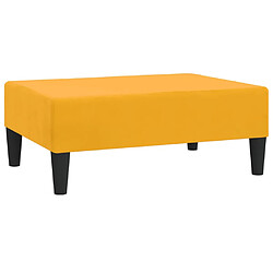 vidaXL Repose-pied Jaune 78x56x32 cm Velours