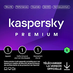 Kaspersky Premium - Licence 1 an - 1 appareil - A télécharger 