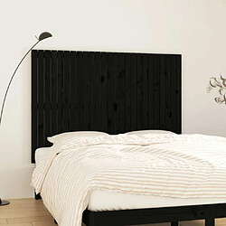 Maison Chic Tête de lit scandinave pour lit adulte,Meuble de chambre murale Noir 159,5x3x110 cm Bois massif de pin -MN94270 