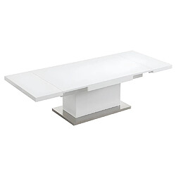 Acheter Vente-Unique Table extensible et relevable LAURIA - 2 en 1 - MDF laqué - Blanc