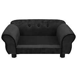 Maison Chic Niche Canapé,Lit pour chien | Panier couchage pour chien Noir 72x45x30 cm Peluche -GKD93103 pas cher