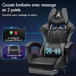 ALFORDSON Chaise de Jeu Bureau Racer Grand Coussin lombaire Siège en Cuir