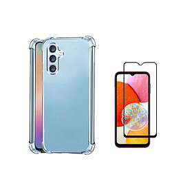 Superprotect Housse anti-choc kit de couverture + film en verre trempé à couvercle complet 5D Phonecare pour Samsung A05s - Transparent