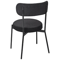 Beliani Chaise de salle à manger Set de 2 Bouclé Noir ALLISON pas cher