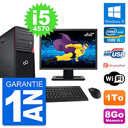 PC Tour Fujitsu P720 Ecran 22" Intel i5-4570 RAM 8Go Disque 1To Windows 10 Wifi - Occasion