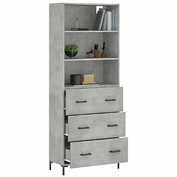 Avis Maison Chic Buffet,Meuble de Rangement,commode pour salon,Cuisine Gris béton 69,5x34x180 cm Bois d'ingénierie -MN44342