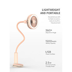 Universal 2 dans 1 portable mini clip table ventilateur support tube avec LED composant lumière 2 vitesse pour 1500mAh USB rechargeable ventilateur pour le bureau à domicile |
