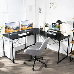 Avis Helloshop26 Bureau d'angle 150 x 150 x 74 cm ajustable à bureau droit grand table pour 2 personnes noir 20_0005642