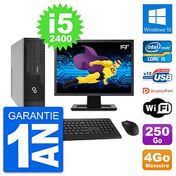 PC Fujitsu E910 DT Ecran 19" Intel i5-2400 RAM 4Go Disque 250Go Windows 10 Wifi · Occasion 