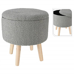 Home&Styling Tabouret de rangement Ø35x40 cm gris clair