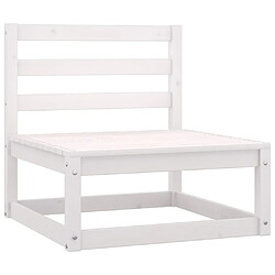 Avis vidaXL Salon de jardin 2 pcs avec coussins Blanc Bois de pin massif