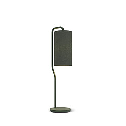 BELID Lampe de table avec abat-jour rond vert bouteille, interrupteur sur cordon 1x E27