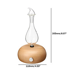 Universal Réservoir en verre Diffuseur d'aromathérapie à huiles essentielles pures, Aromathérapie à arrêt automatique/LED Humidificateur d'arômes légers pour le bureau à domicile | Humidificateur