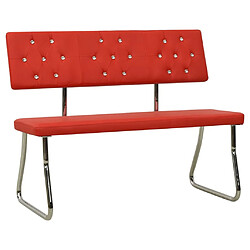 vidaXL Banc 110 cm Rouge Similicuir