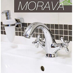 Mélangeur lavabo MORAVA avec siphon en chrome 