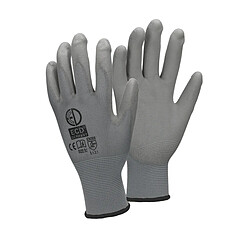 ECD Germany 480 Paires de Gants de Travail en PU - Taille 10-XL - Couleur Gris - Élastique - Protection Usages Multiples - pour Mécanicien Constructeurs Travail de Jardin Bricolage Activités Montage