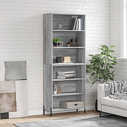 Maison Chic Buffet,Meuble de Rangement,commode pour salon,Cuisine sonoma gris 69,5x32,5x180 cm bois d'ingénierie -MN12257