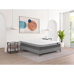 Vente-Unique Matelas 140 x 190 cm ressorts ensachés 7 zones et mémoire de forme ép.29cm - MONTAIGNE II de PALACIO