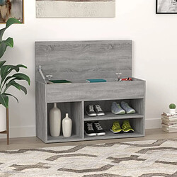 Maison Chic Banc à chaussures | Meuble de rangement à chaussures Meuble d'Entrée Sonoma gris 80x30x45 cm Bois d'ingénierie -MN51681